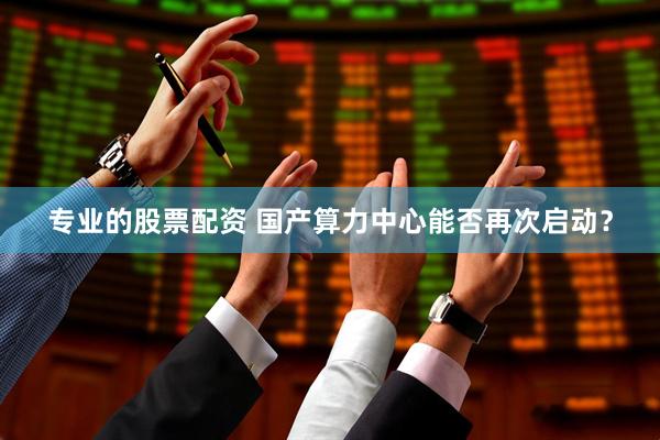 专业的股票配资 国产算力中心能否再次启动？