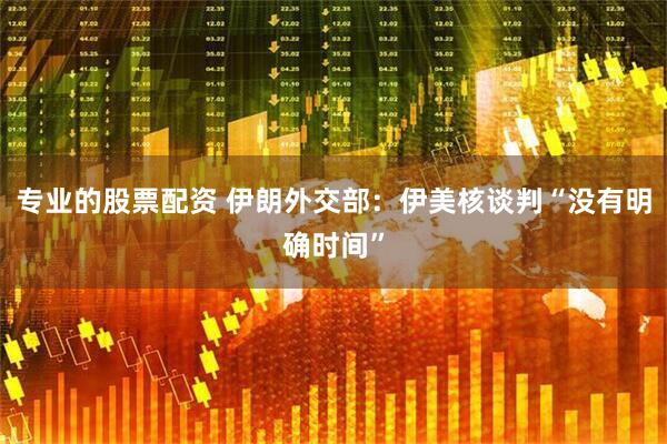 专业的股票配资 伊朗外交部：伊美核谈判“没有明确时间”